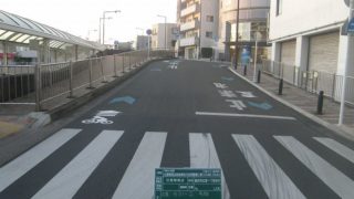 辻堂駅周辺-自転車用ライン引き